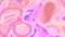 Subtle pink abstract liquid paint textured background with decorative spirals and swirls