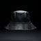 Subtle Shading: Black Bucket Hat On Dark Surface
