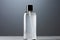 Subtle sophistication Cosmetic bottle on light grey backdrop exudes elegant charm