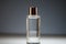 Subtle sophistication Cosmetic bottle on light grey backdrop exudes elegant charm