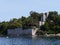 Subtropical trees around a historic castle