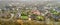 Suburb in Germany. Aerial view of single-family houses, gardens