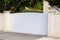 Suburb portal home white pvc plastic house gate slats door