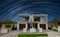 Suburban federation house in Sydney with star trails in the sky NSW Australia