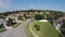 Suburban homes aerial view