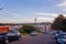 Suburban street with industrial buildings in Sydney Australia