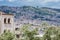 Suburbs of Quito against the mountain slopes of the Andes