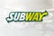 Subway on glossy office wall realistic texture