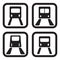 Subway icon in four variations