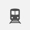 Subway icon. Metro sign. Train symbol. icon isolated on white background. Vector illustration.