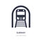 subway icon on white background. Simple element illustration from City elements concept