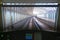 Subway line overpass from the driver\\\'s cab in Beijing