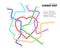 Subway map. Template of fictional town public transport scheme for underground transition road. Metro or bus abstract