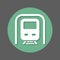 Subway, metro flat icon. Round colourful button, circular vector sign with shadow effect. Flat style design.