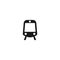 Subway or metro simple black vector icon.