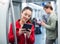 Subway passengers busy with gadgets