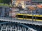 Subway passing by a bridge at Porto.