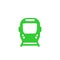 Subway, public transport vector icon on white