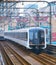 Subway train arriving to station