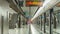 Subway train station interior timelapse in Central, Hong Kong. MTR is the most popular transport in Hong Kong