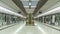 Subway train station interior timelapse in Central, Hong Kong. MTR is the most popular transport in Hong Kong