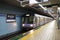 A subway train of Transportation Bureau City of Nagoya arriving at Nagoyako station: the terminal st