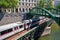 Subway Train on Zollamt Bridge in Vienna