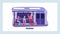 Subway underground train interior with passengers. People commute in city metro. Vector web site design template