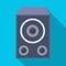 Subwoofer for loud music.Party and parties single icon in flat style vector symbol stock illustration.