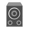 Subwoofer for loud music.Party and parties single icon in monochrome style vector symbol stock illustration.