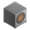 Subwoofer speaker icon, isometric style