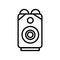 Subwoofer speaker icon vector sign and symbol isolated on white background, Subwoofer speaker logo concept