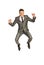 Succcessful businessman leaping
