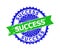 SUCCESS Bicolor Rosette Grunge Stamp