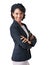 Success breeds confidence. Studio portrait of a successful businesswoman posing against a white background.