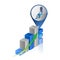 Success business graph chart location pointer