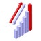 Success chart icon isometric . Self realization