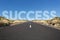 Success concept , road to success