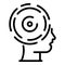 Success mind life skill icon, outline style