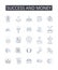 Success and money line icons collection. Wealth, Prosperity, Fortune, Riches, Affluence, Finances, Abundance vector and