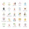 Success and Opportunities Flat Vector Icons Set