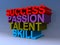 Success passion talent skill