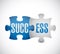 Success puzzle pieces illustration