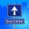 Success Sign Indicates Succeed Triumphant And Win