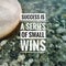 Success is a small series of wins.