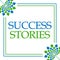 Success Stories Green Blue Floral Square