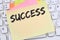Success successful career business concept leadership note paper
