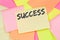 Success successful career business concept leadership note paper