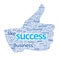 Success Thumb Up Sign Isolated