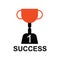 success trophy. Vector illustration decorative design